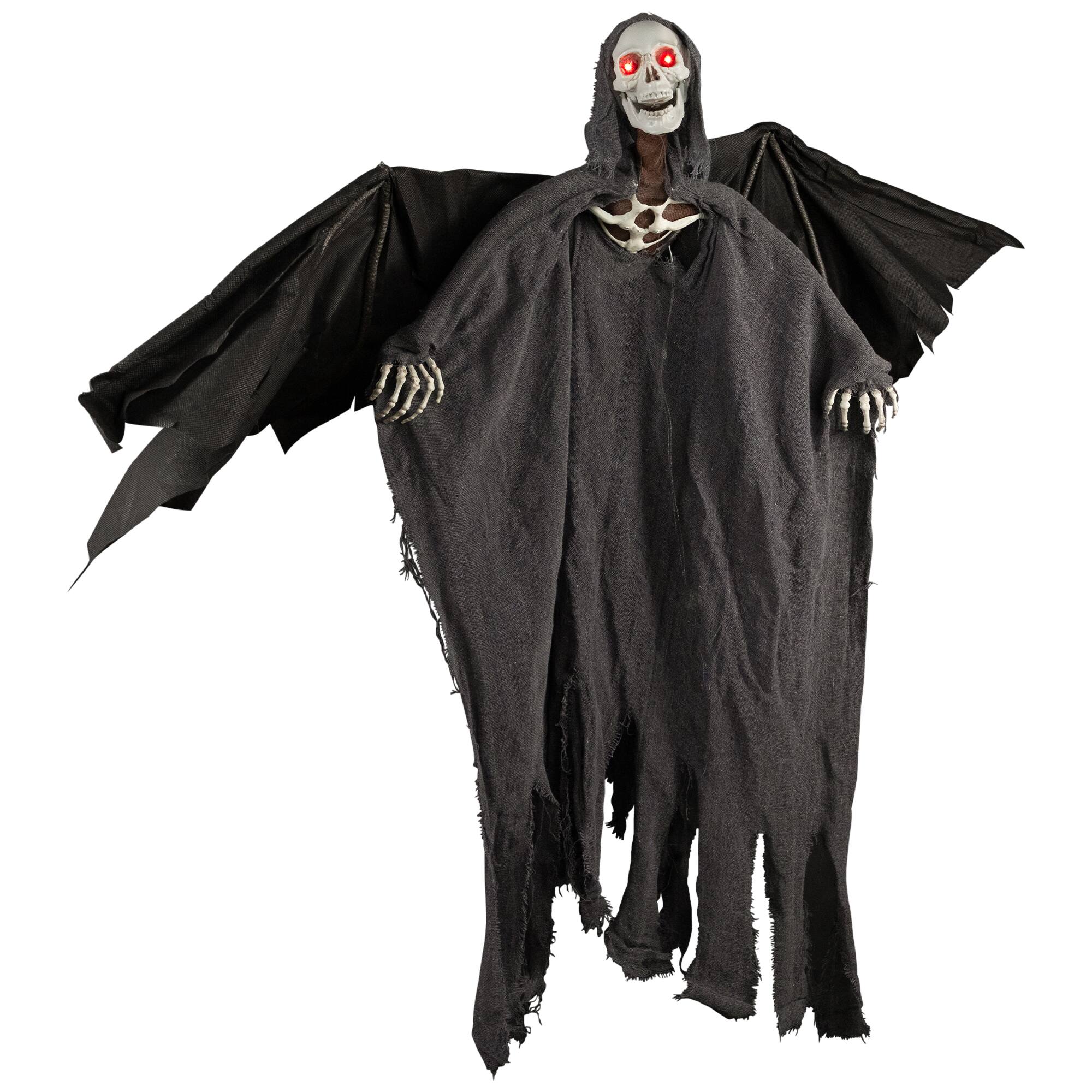 50" LED Lighted & Animated Winged Grim Reaper Halloween Decoration